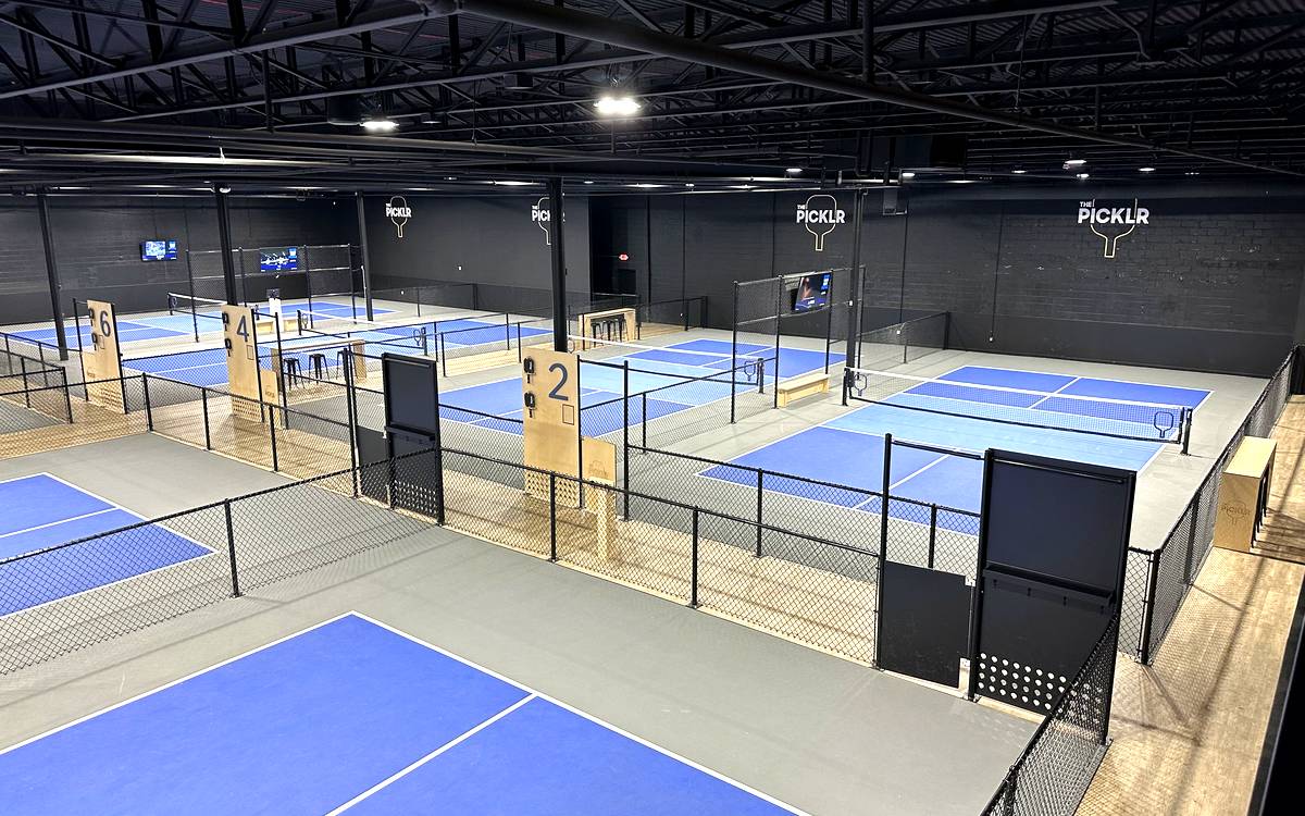 The main court floor at The Picklr Denton